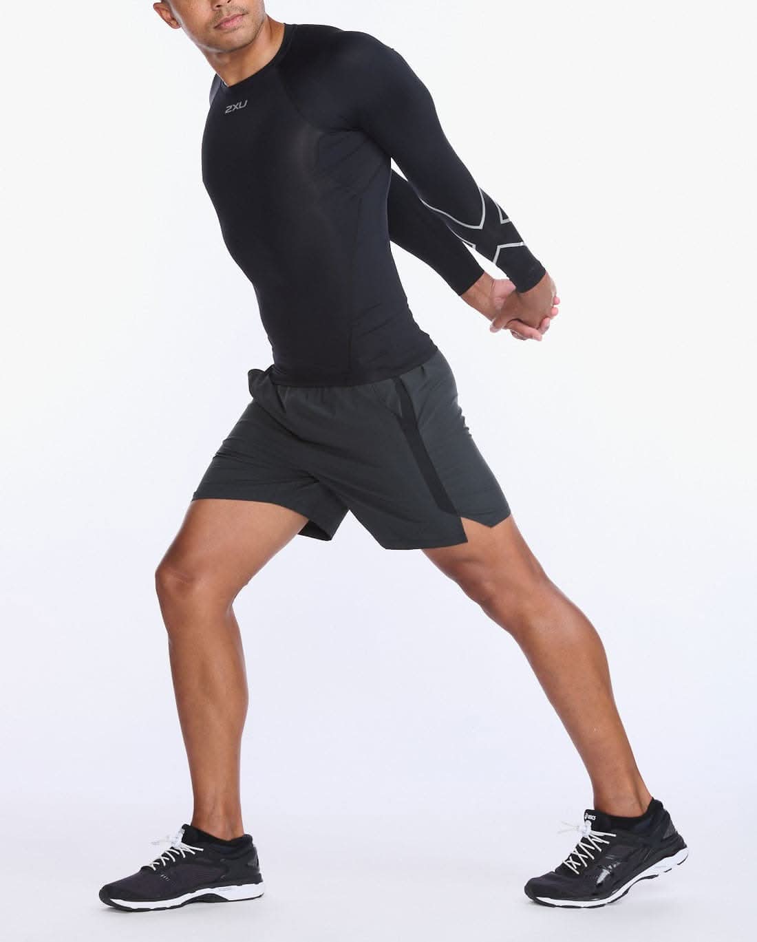 2Xu, Core Compression Long Sleeve Small, Ma6398A, Black/Silver