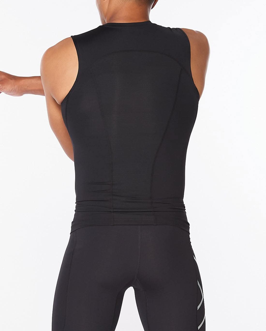 2Xu, Core Compression Sleeveless Small, Ma6400A, Black/Silver