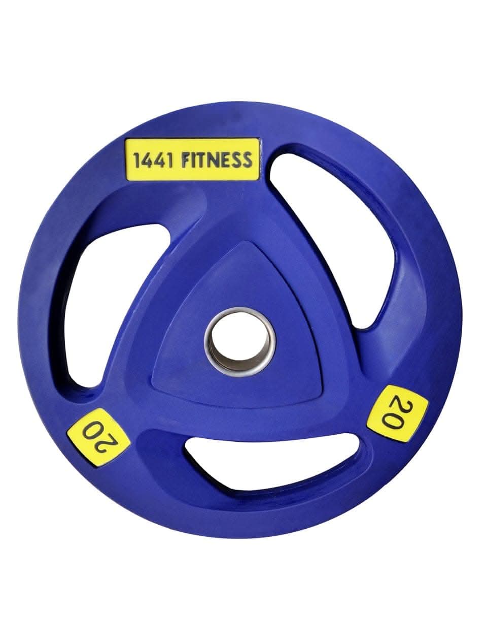 1441 Fitness Tri Grip Color PU Olympic Plates 2.5 Kg to 20 Kg - 1 Year Warranty 20 KG