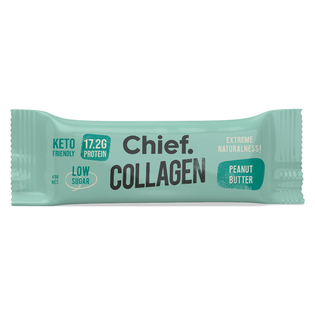 Chief Collagen Protein Bars (12 Bars) Peanut Butter