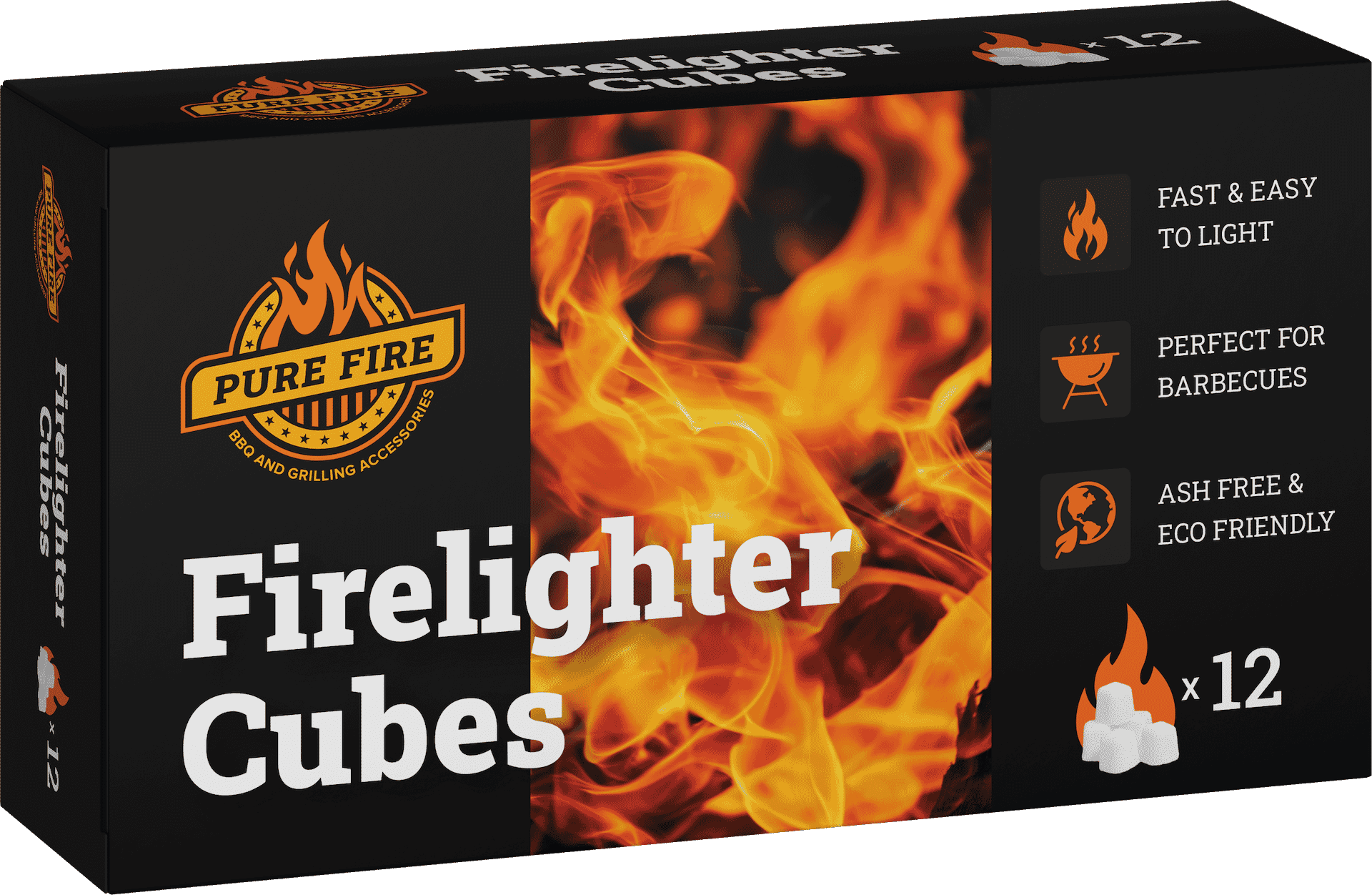 Pure Fire White Paraffin Lighter cubes - Pack of 12