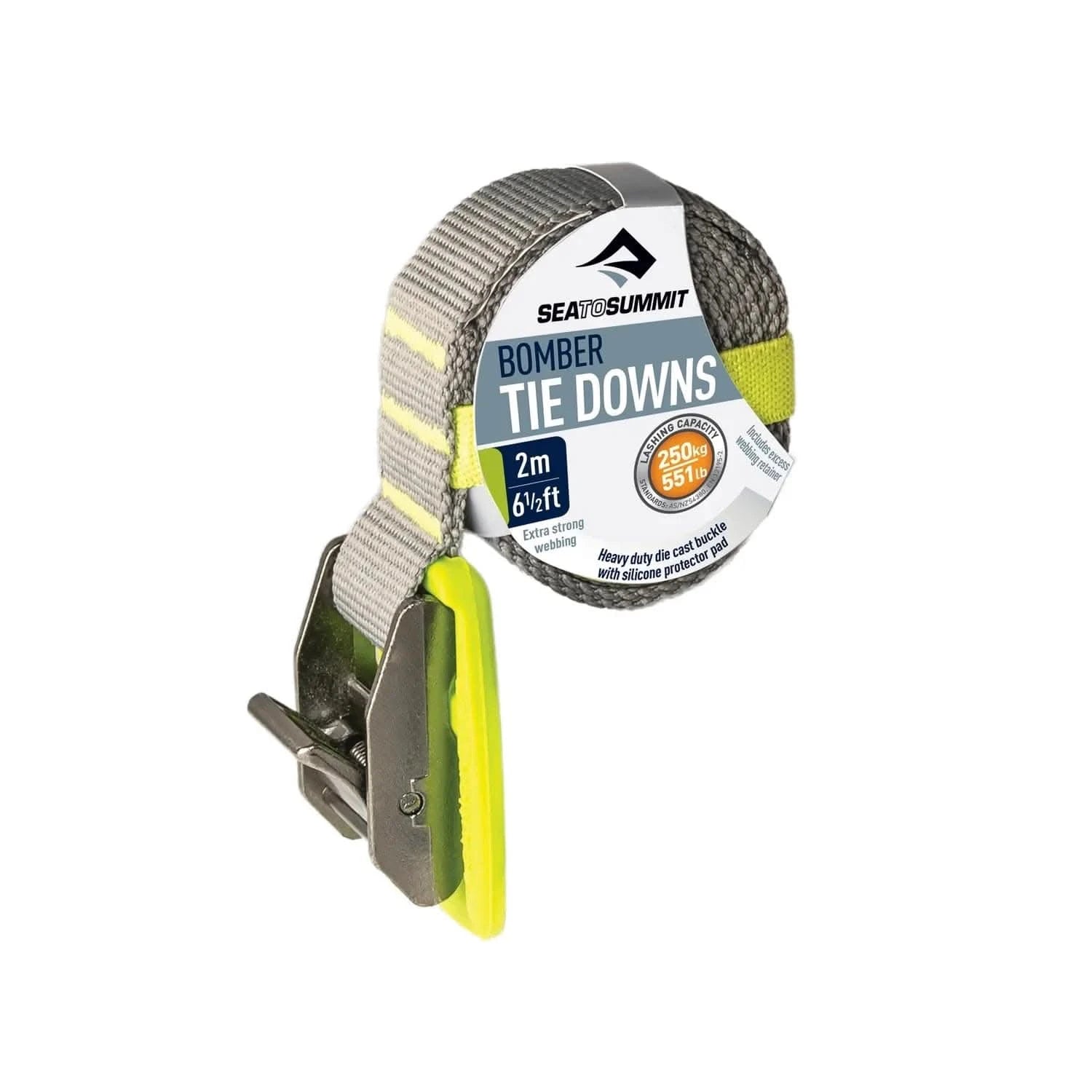 Sea To Summit Paddle Bomber Tie Down Strap 2m 6ft Lime