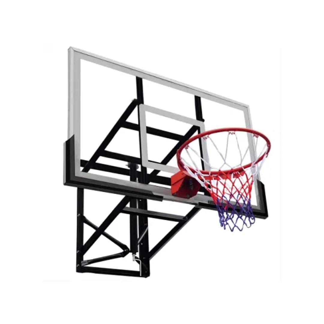 MF Wall Mounted Basketball Stand with Adjustable Ring Height and Size