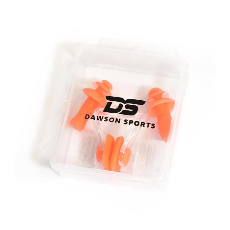 DS Swim Silicone Soft Ear Plugs & Nose Clip - Orange