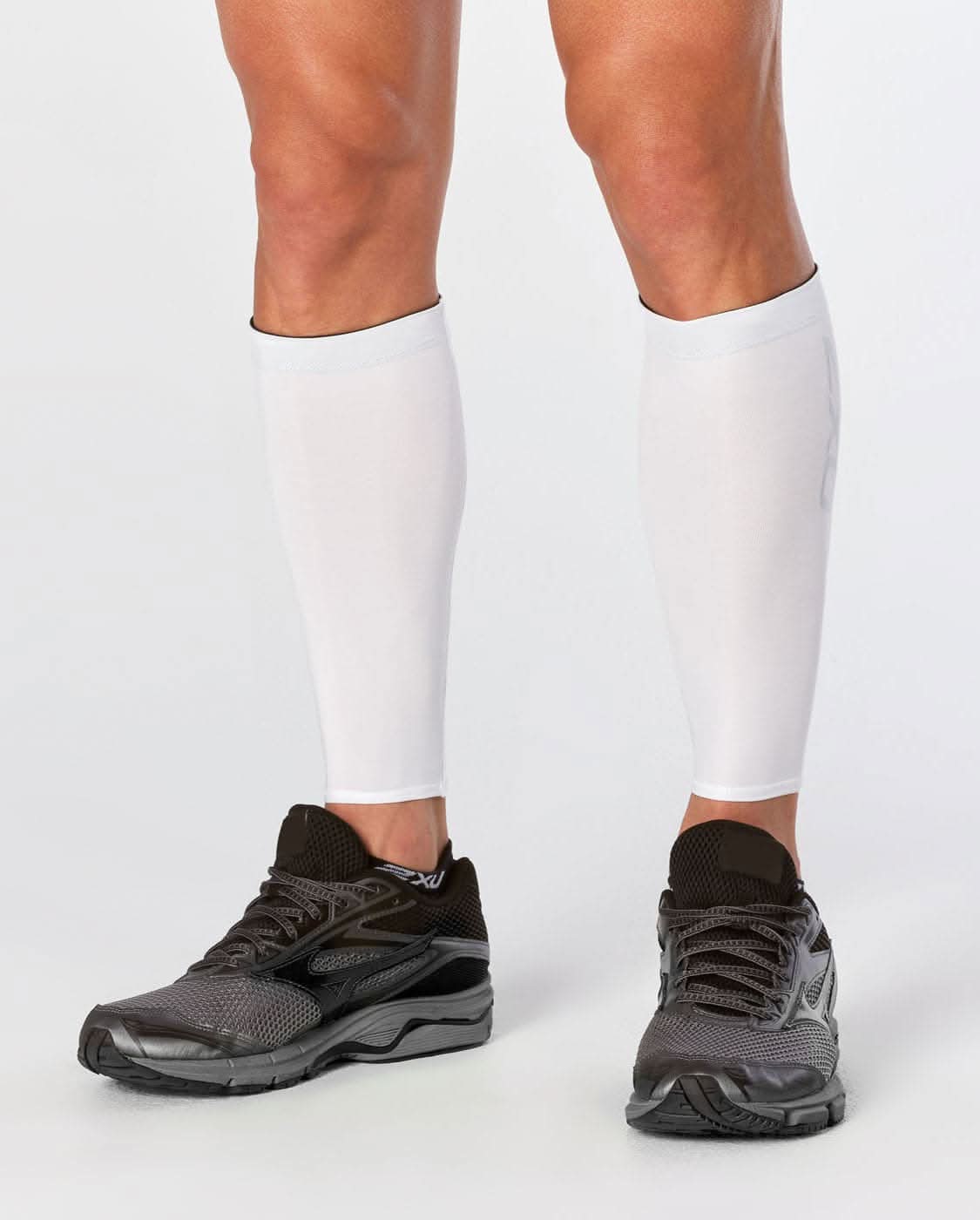 2Xu, Compression Calf Guards Large, Ua1987B, White/White