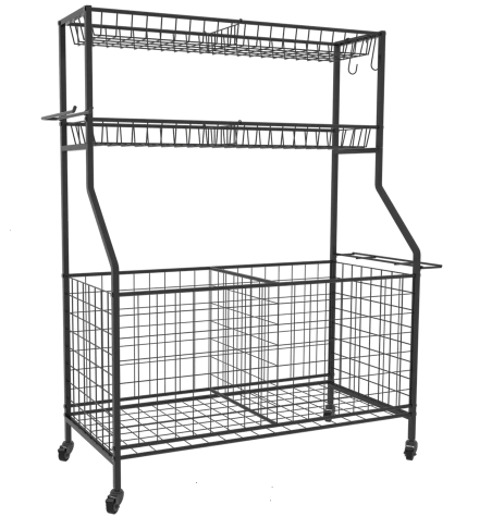 Multipurpose Sports Rack with Wheels (91cm x 42cm x 117cm)