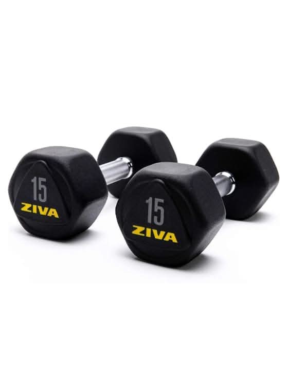 Ziva Performance Hexagon Steel Dumbbells 15.00 KG