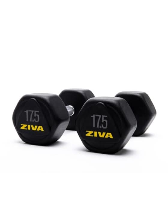Ziva Performance Hexagon Steel Dumbbells 17.50 KG