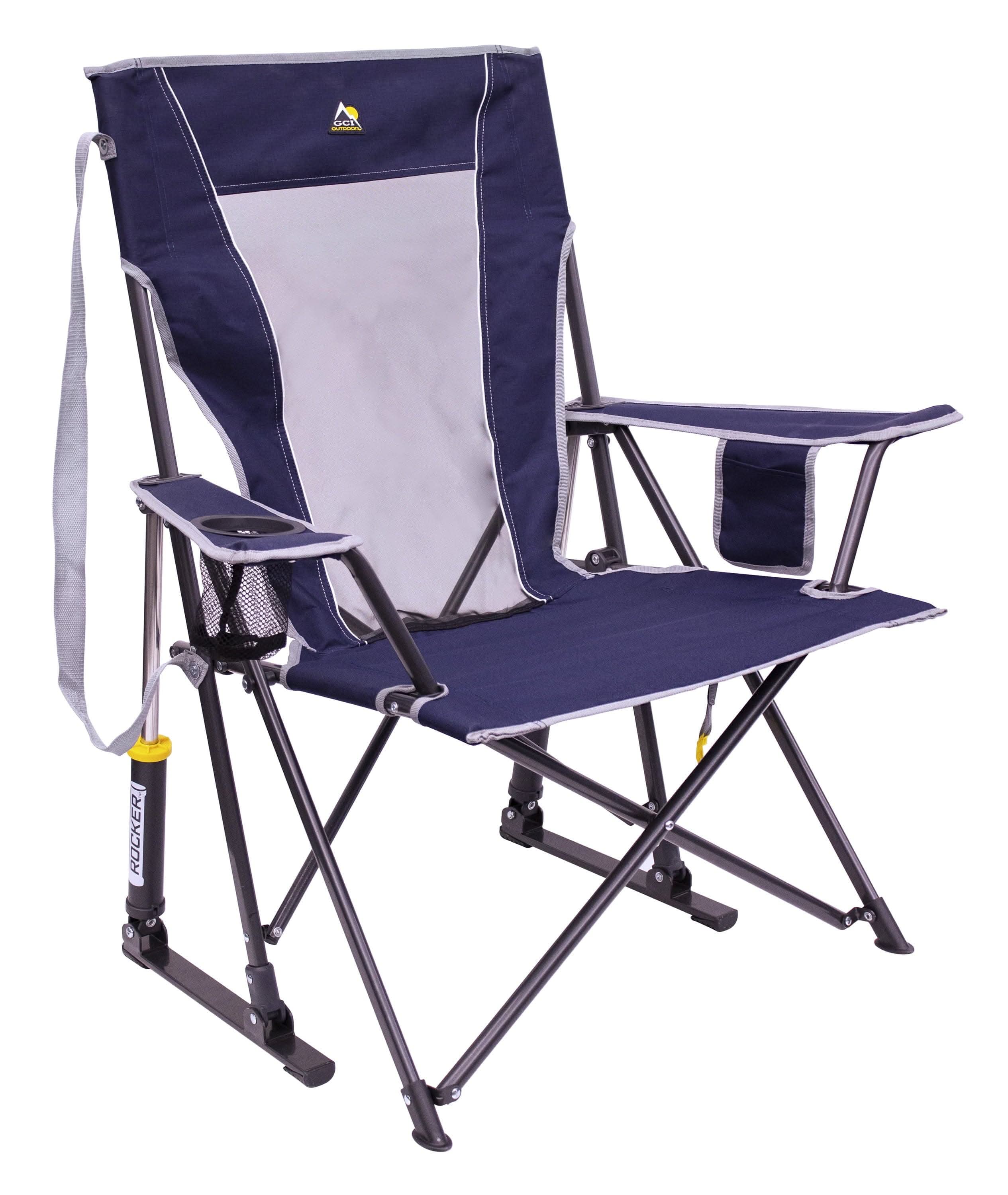 GCI Outdoor Comfort Pro Rocker, Collapsible Rocking Chair Indigo Blue