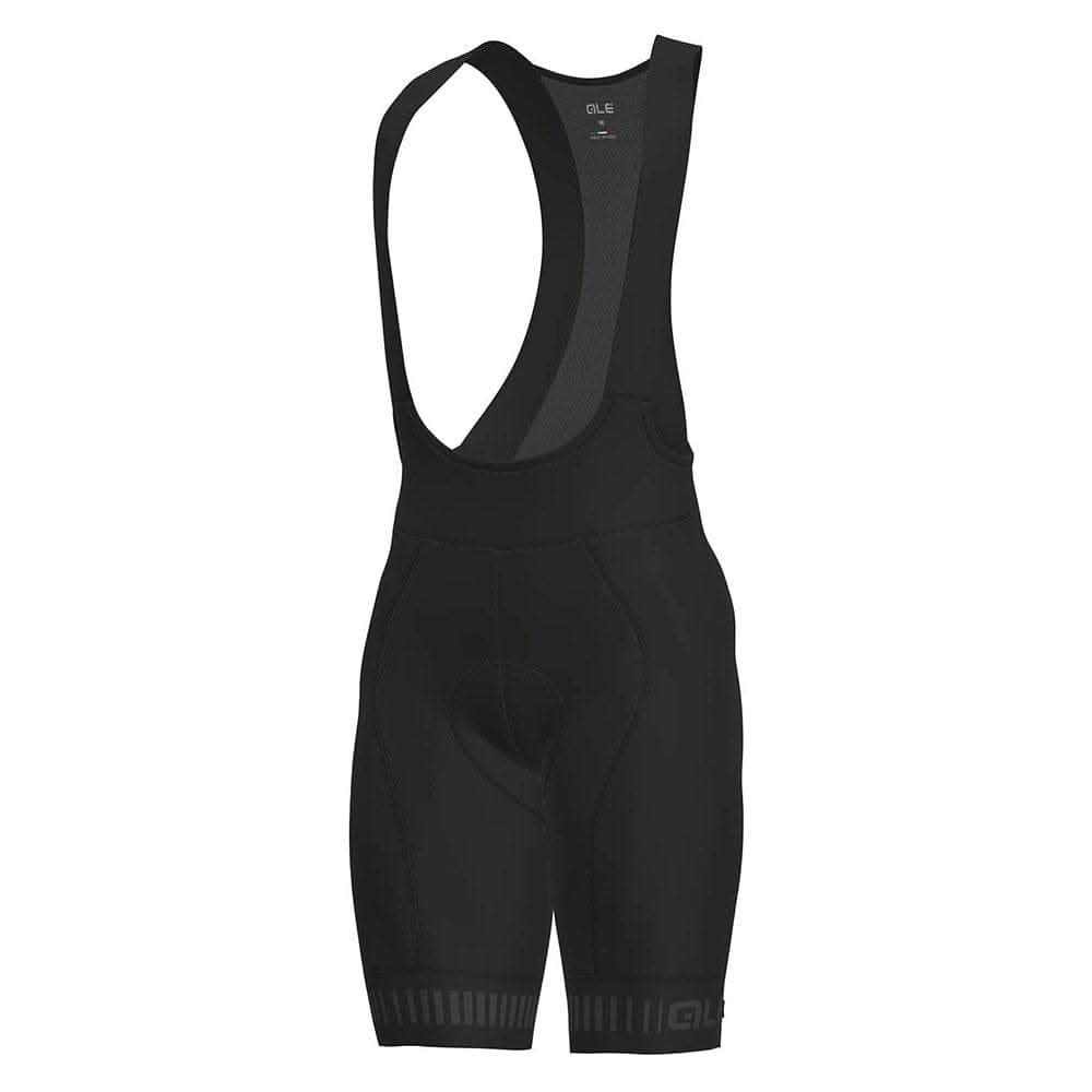Ale Strada Men Bib Shorts, Black/Char Grey