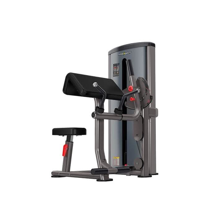 Insight Fitness Biceps & Triceps Curl Machine BS012 – Black | Arm Strength Training Equipment