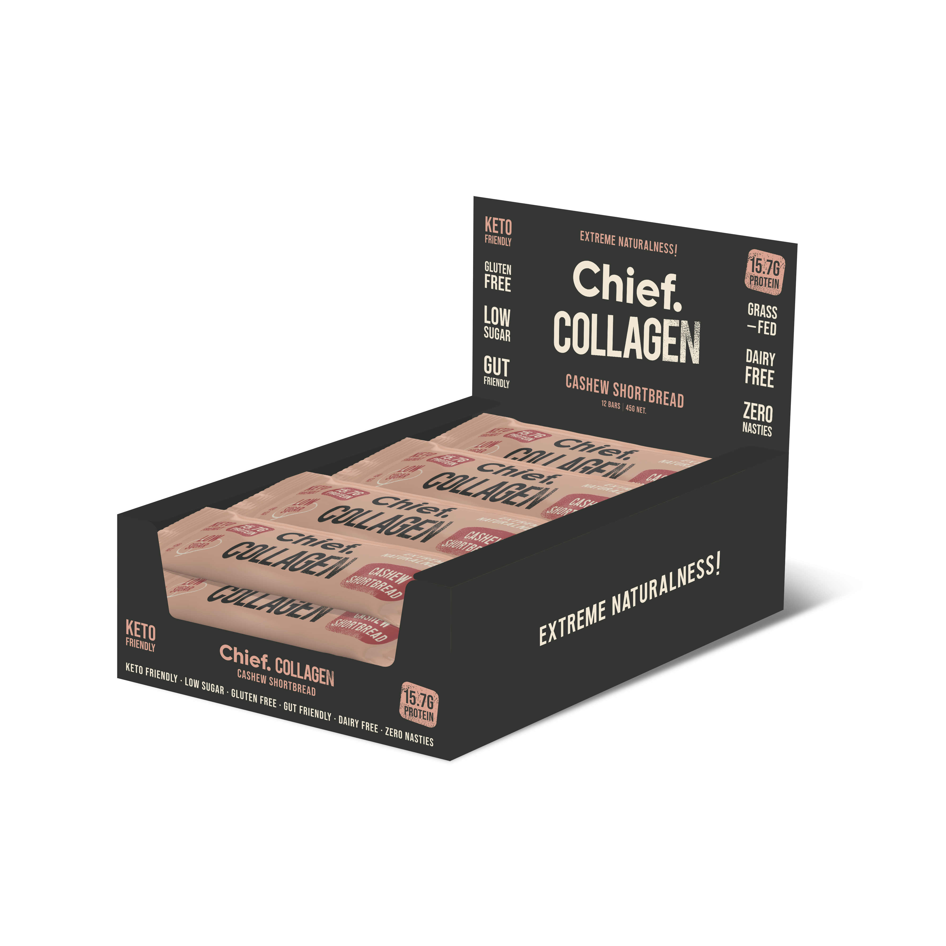 Chief Collagen Protein Bars (12 Bars)