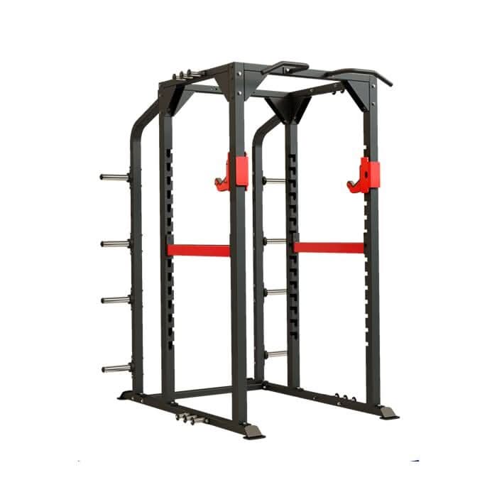Insight Fitness DH020 Power Rack – Heavy-Duty Squat & Strength Training Rack (Black/Red)