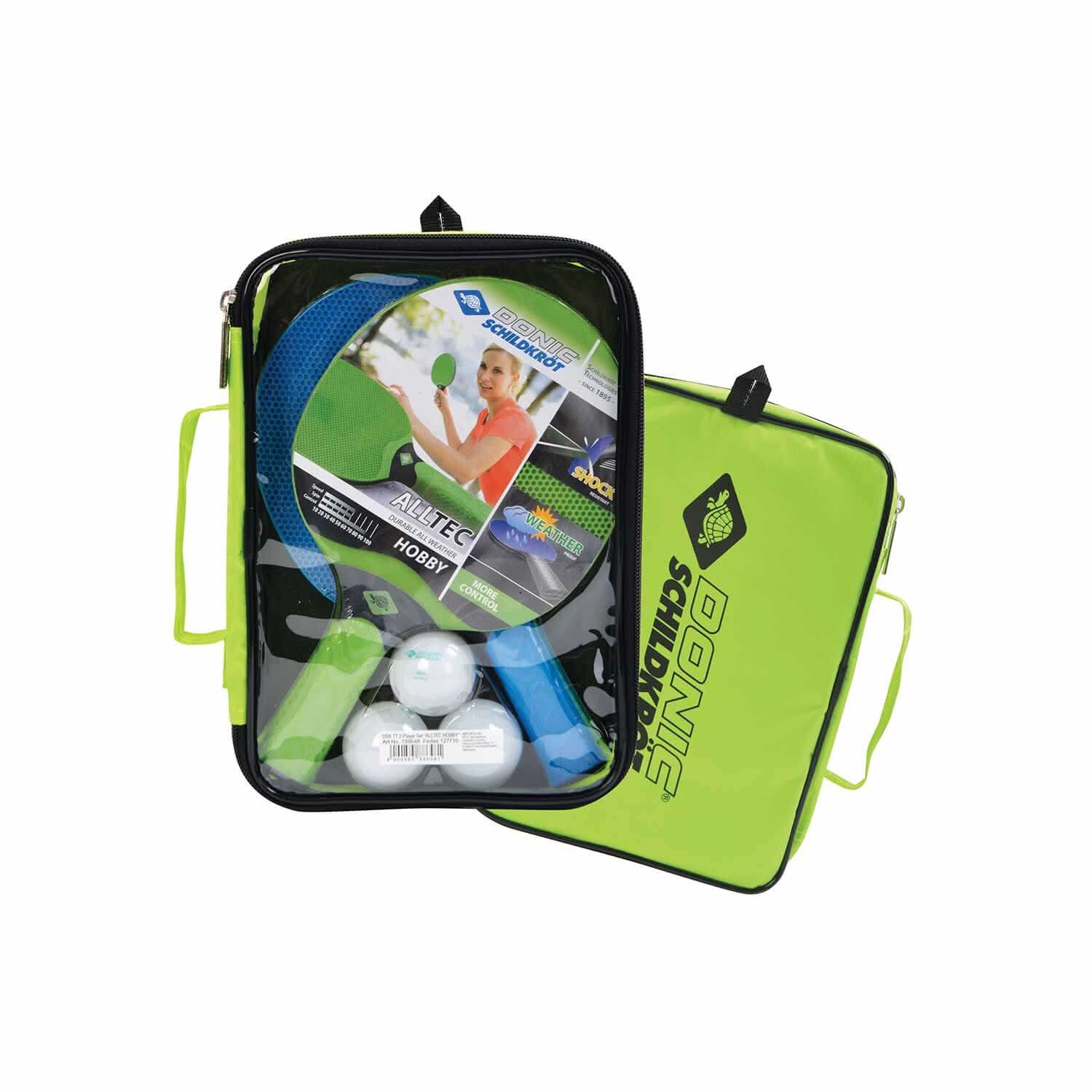 Donic, Schildkröt Alltec Hobby Bat and Balls Set, Blue