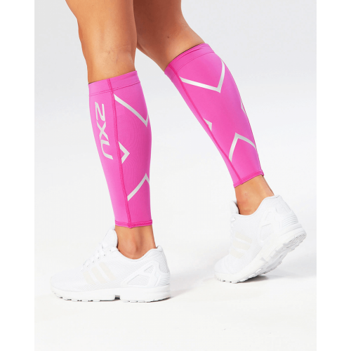 2Xu, Compression Calf Guards X Large, Ua1987B Hot Pink/Hot Pink)