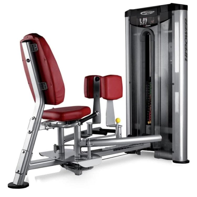 BH Fitness Hip Abduction & Adduction Machine L250 – Silver | Glute & Inner Thigh Workout Machine