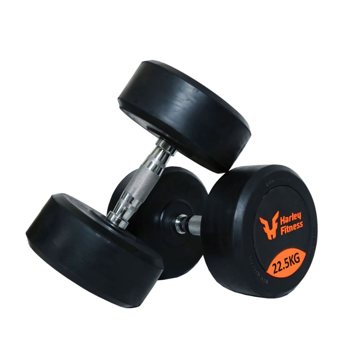 Harley Fitness Premium Rubber Coated Round Dumbbell | 2.5 Kg to 25 Kg 22.50 KG
