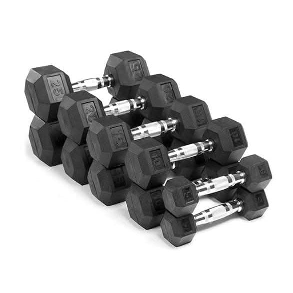 Combo MSF 2.5KG to 20KG Hex Dumbbell Set With Dumbbell Rack