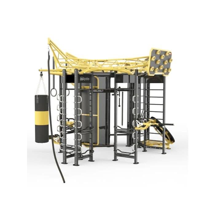 Impulse Fitness X-Zone Full Power Rack – Black & Yellow Heavy Duty Strength Training Rack