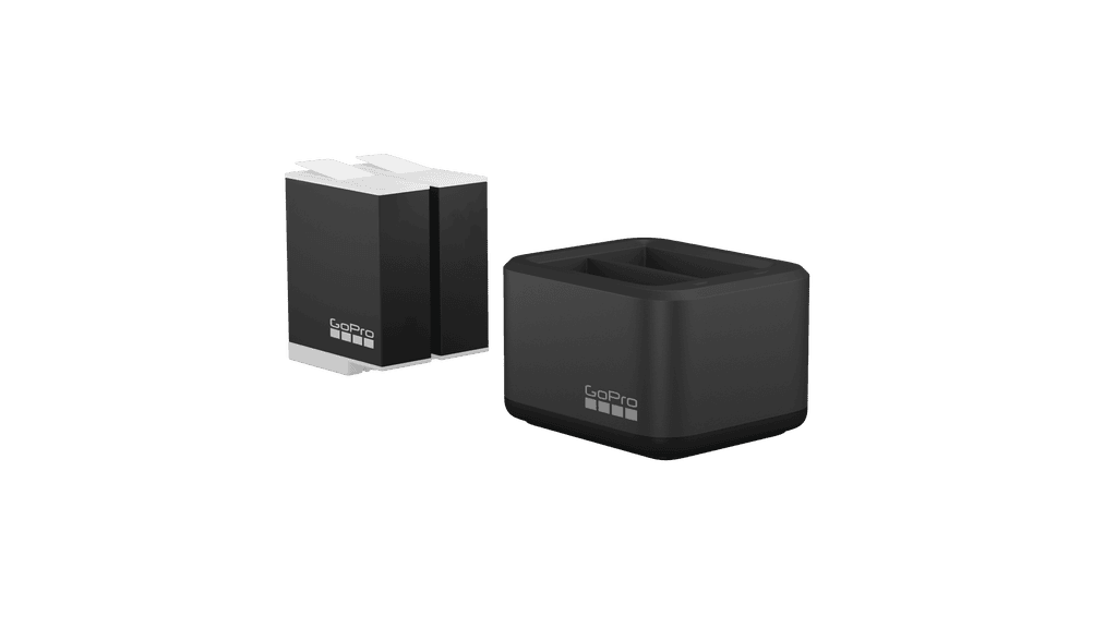 Gopro, Dual Battery Charger + Enduro Batteries, Black