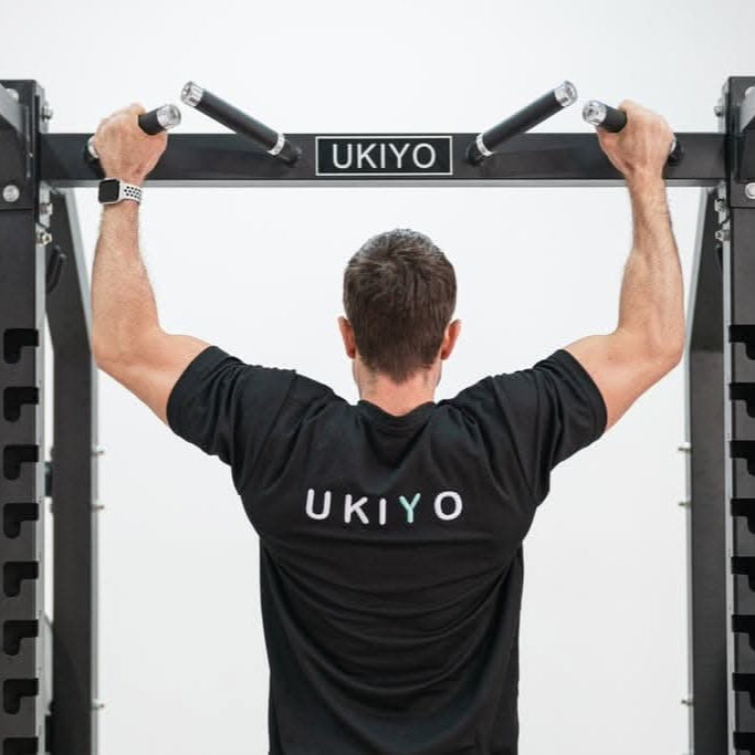 Ukiyo Squat Rack with Wooden & Rubber Platform – Heavy-Duty Power Rack for Strength Training