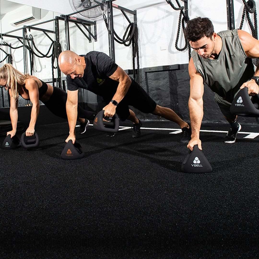 YBelleo 4-in-1 Weight Set, Kettlebell, Dumbbell, Double Grip Med Ball & Push-Up Stand