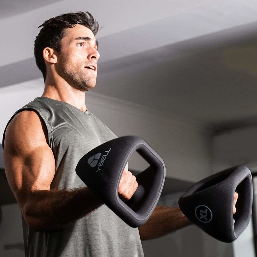 YBelleo 4-in-1 Weight Set, Kettlebell, Dumbbell, Double Grip Med Ball & Push-Up Stand