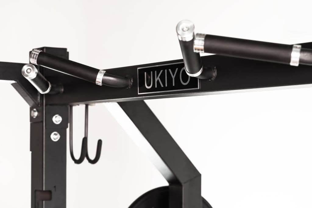 Combo Ukiyo Sensei Set (Squat Rack with Bench, 6 Kg - 16 Kg Dumbbells with Rack, 150 Kg Barbell Set, Barbell Pad, Elastic Band & Suspension Trainer)