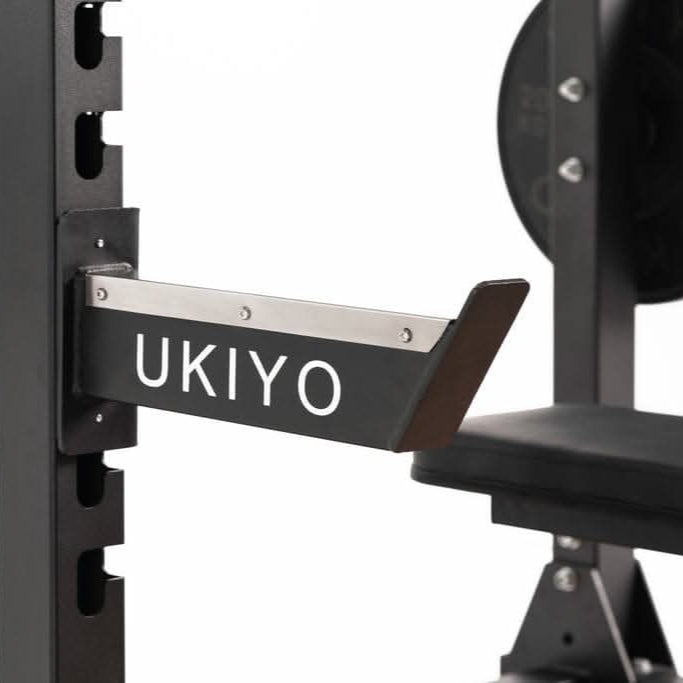 Ukiyo Squat Rack with Wooden & Rubber Platform – Heavy-Duty Power Rack for Strength Training