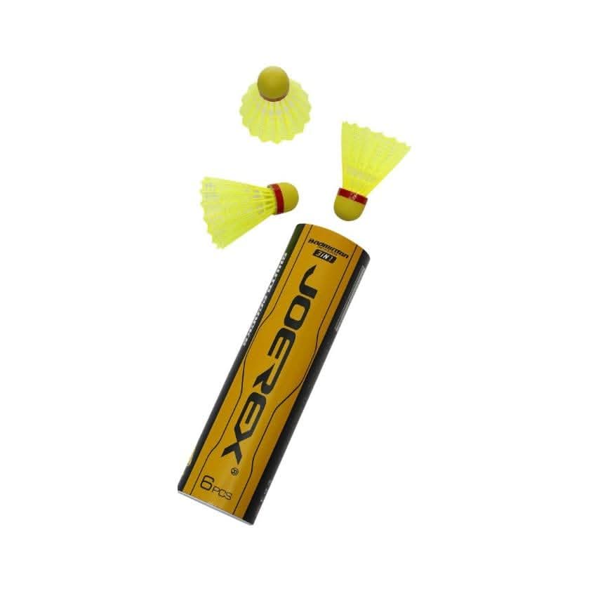 Joerex, Nylon Shuttlecocks (6 Pcs) Jbd6198, Yellow