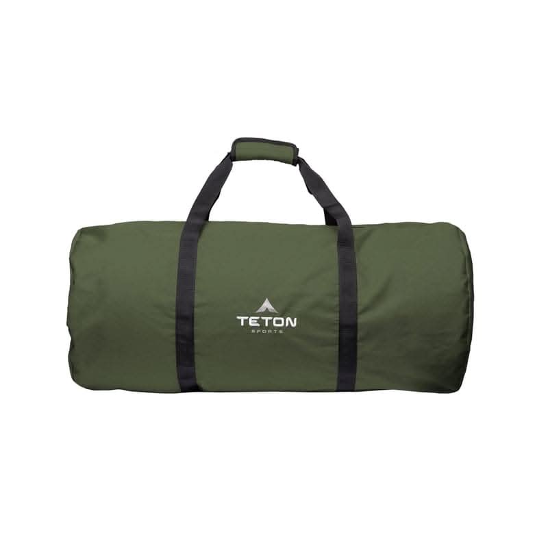 TETON BRIDGER -35F CANVAS SLEEPING BAG, Right Zip, Green and Rose