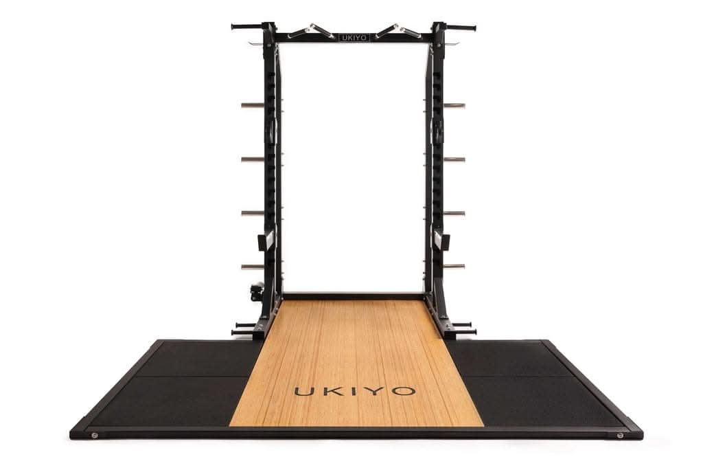 Combo Ukiyo Sensei Set (Squat Rack with Bench, 6 Kg - 16 Kg Dumbbells with Rack, 150 Kg Barbell Set, Barbell Pad, Elastic Band & Suspension Trainer)