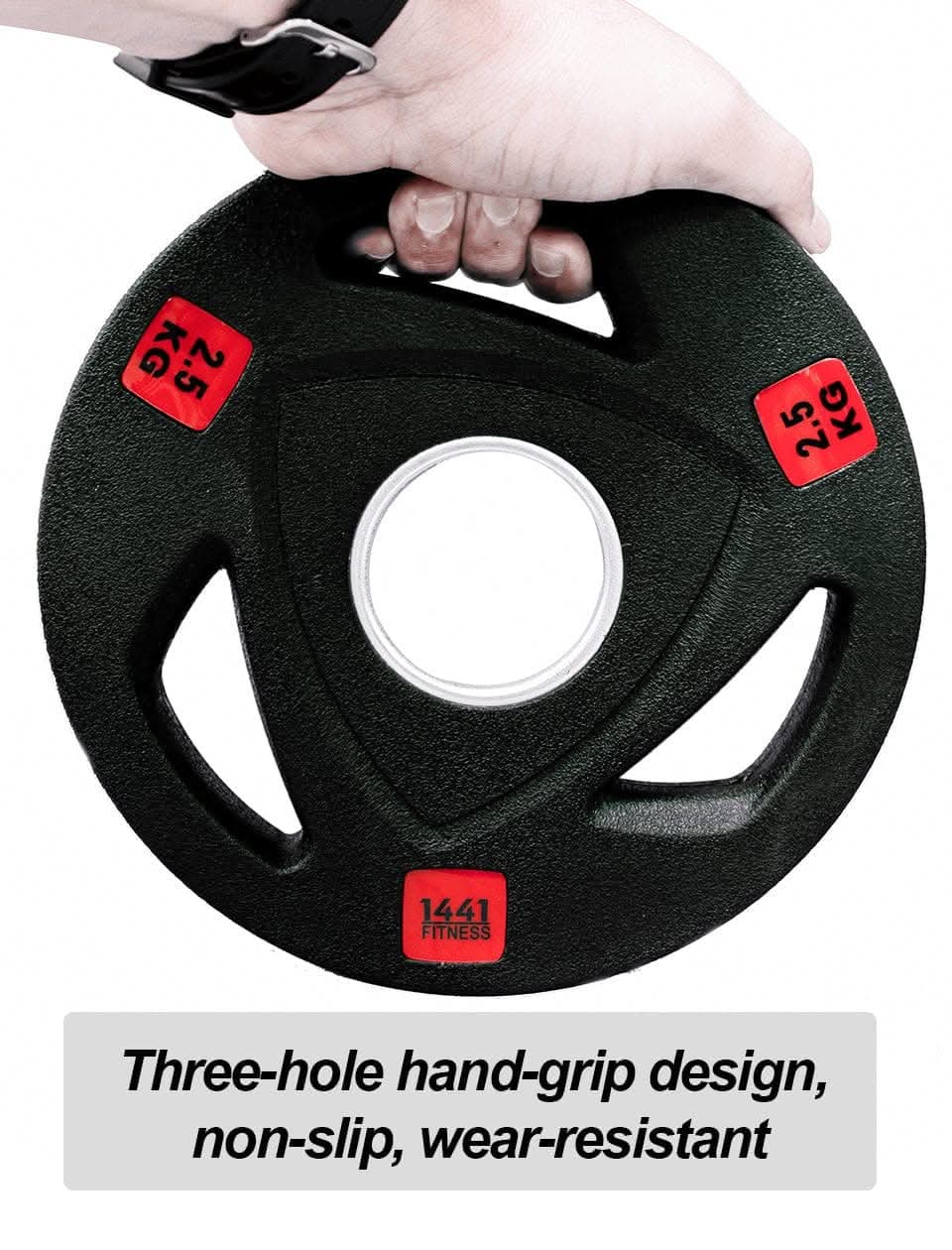 MFS Tri-Grip Olympic Rubber Plates 2.5 Kg to 20 Kg