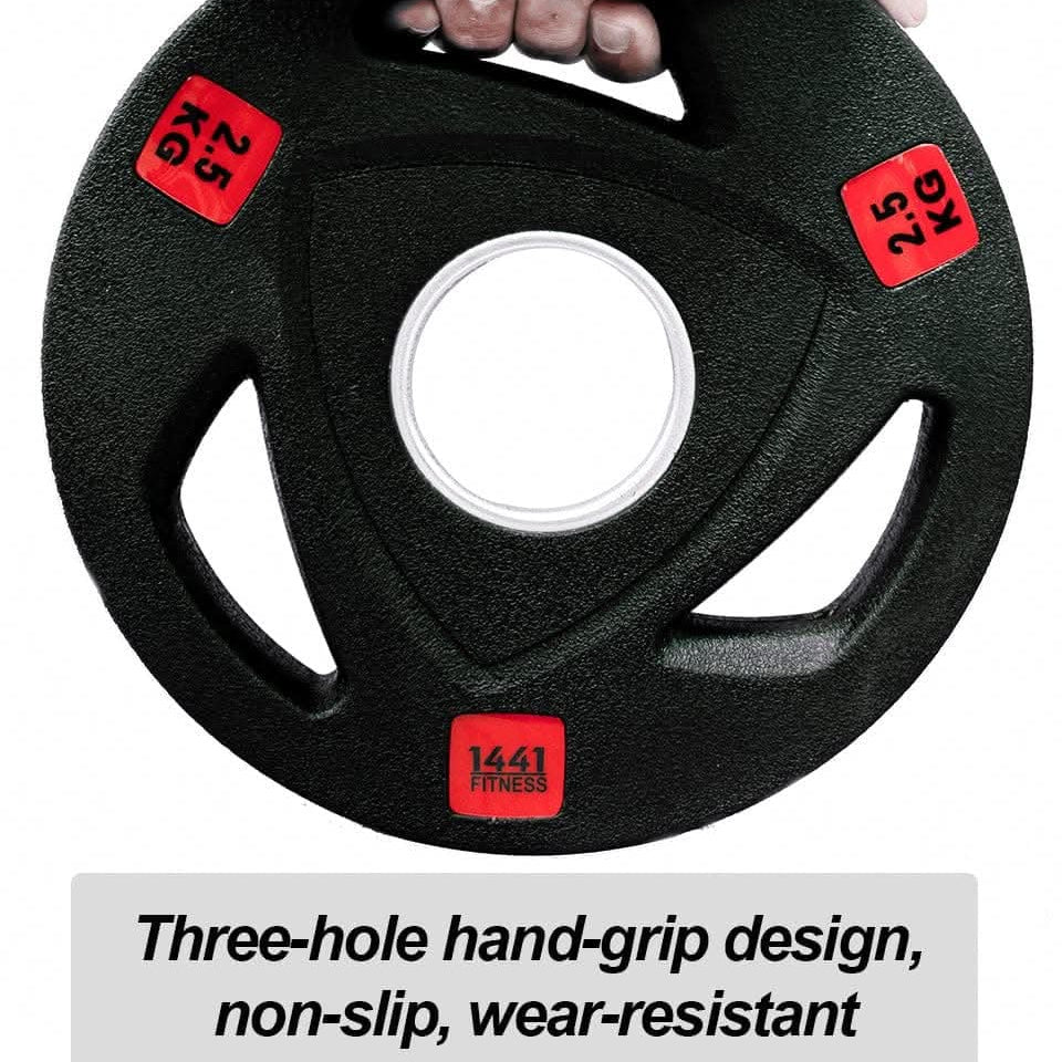 MFS Tri-Grip Olympic Rubber Plates 2.5 Kg to 20 Kg