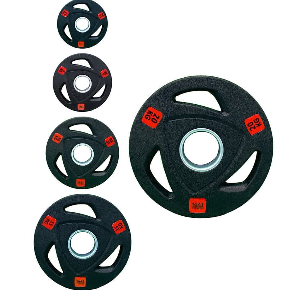 MFS Tri-Grip Olympic Rubber Plates 2.5 Kg to 20 Kg