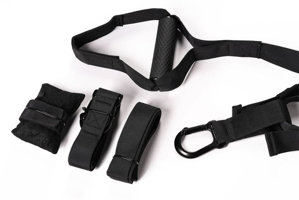 Combo Ukiyo Sensei Set (Squat Rack with Bench, 6 Kg - 16 Kg Dumbbells with Rack, 150 Kg Barbell Set, Barbell Pad, Elastic Band & Suspension Trainer)
