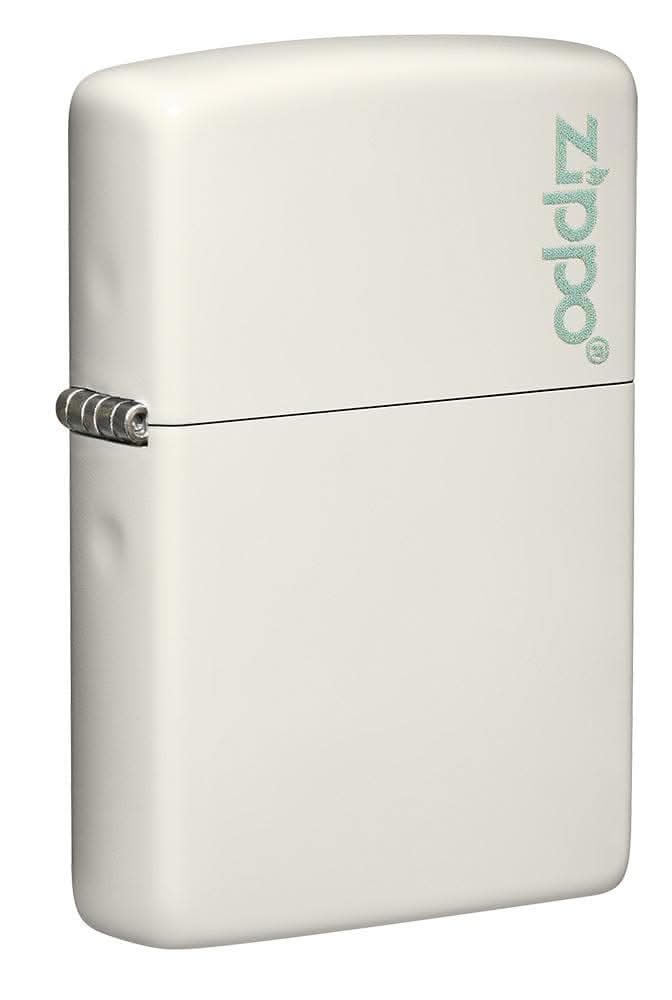 Zippo 49193ZL 49193 Classic Glow In The Dark Zippo Logo Windproof Lighter, Classic Model, White - OUTBACK