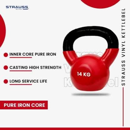 Ta Sport, Kettlebell Plastic Coat, Zkb 5, Black/Red (4 Kg to 20 Kg, Sold as Piece)