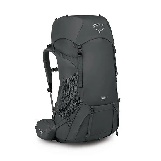 Osprey Backpack, Rook 65, Dark Charcoal/Silver Lining, One Size