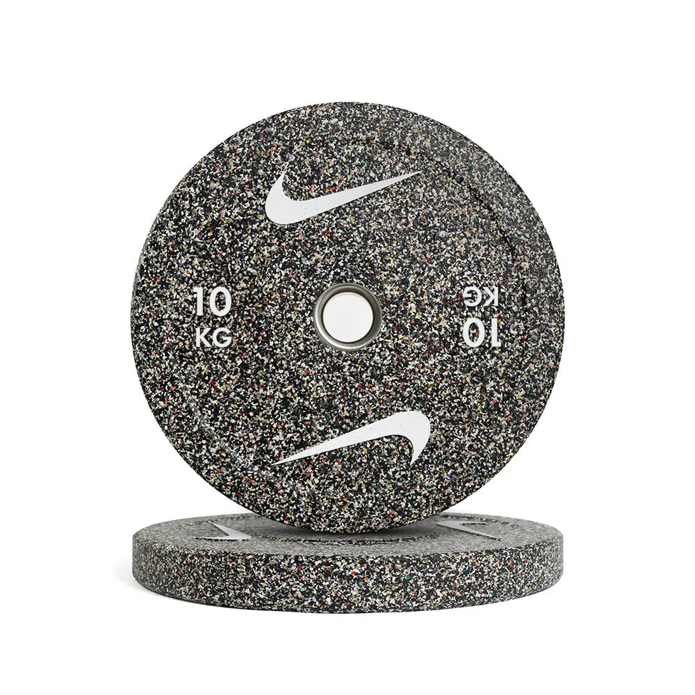 Nike Olympic Grind Bumper Plates, 5Kg to 25 Kg, Sold as Piece Blackout 10