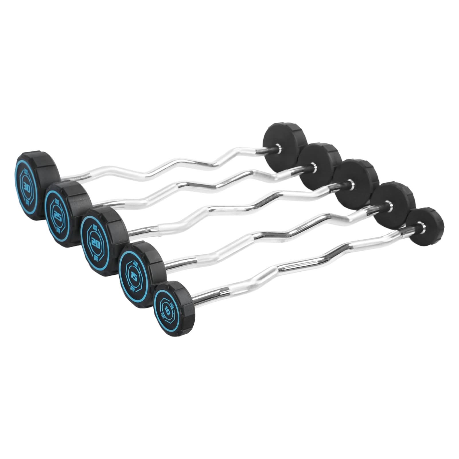 1441 Fitness Fixed Weight Curl Barbell PU (10 kg - 50 kg)