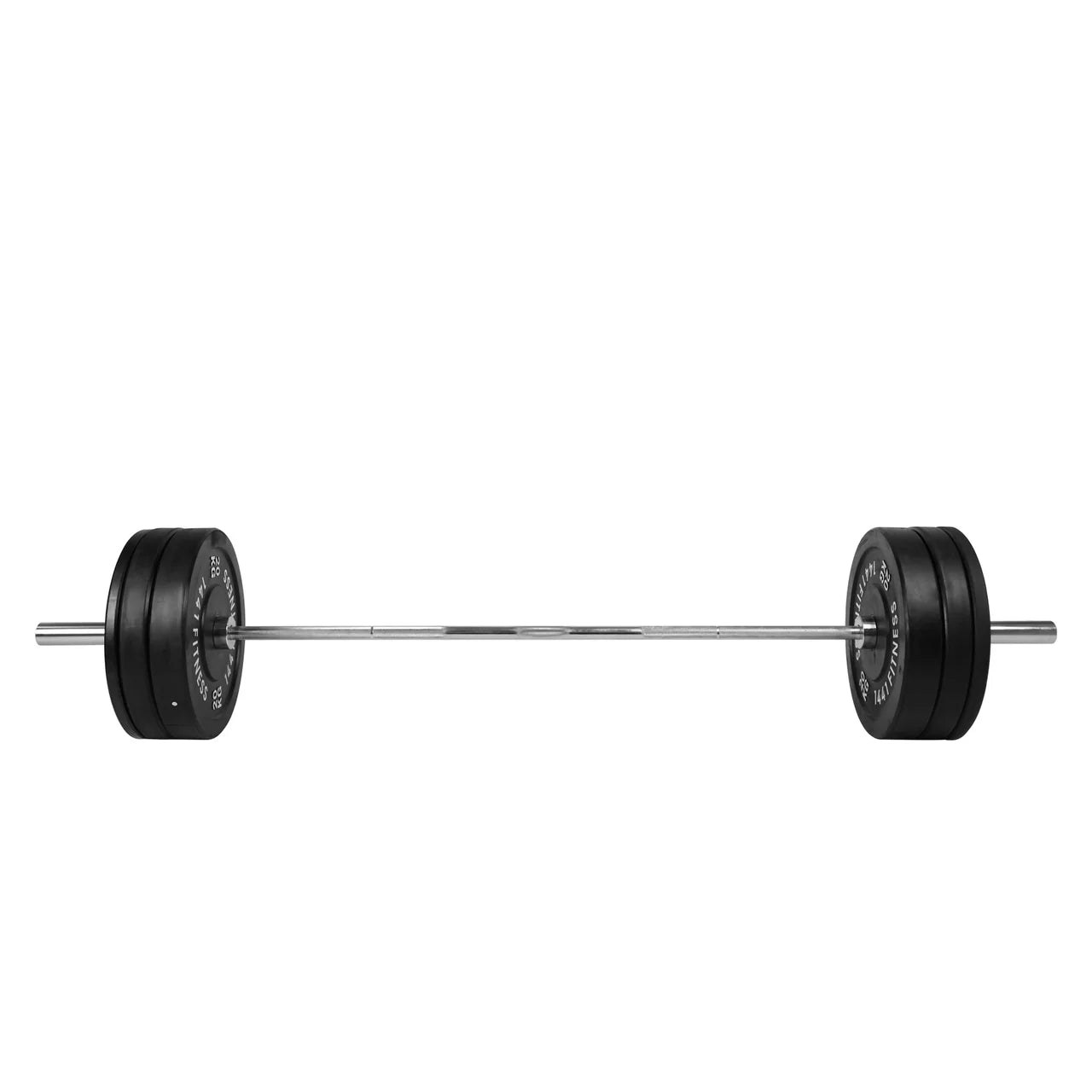 Combo 7 Ft Olympic Bar with Black PU Bumper Plates - 80 KG Set | 1441 Fitness