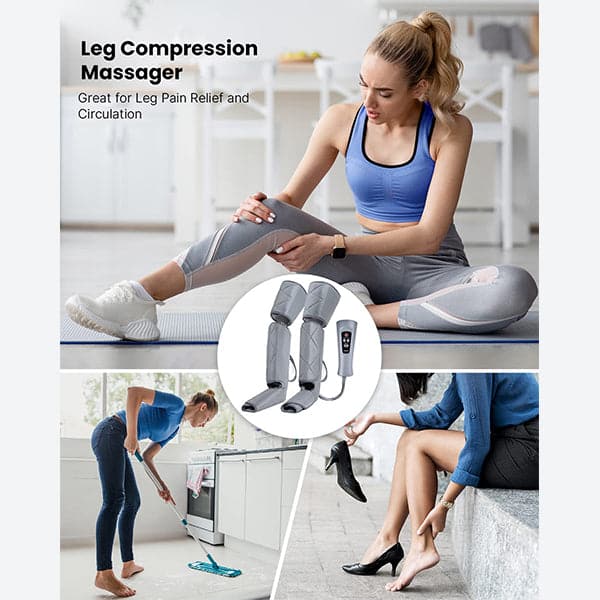 Renpho Leg Massager for Circulation and Relaxation, Calf Feet Thigh Massage with 6 Modes 4 Intensities