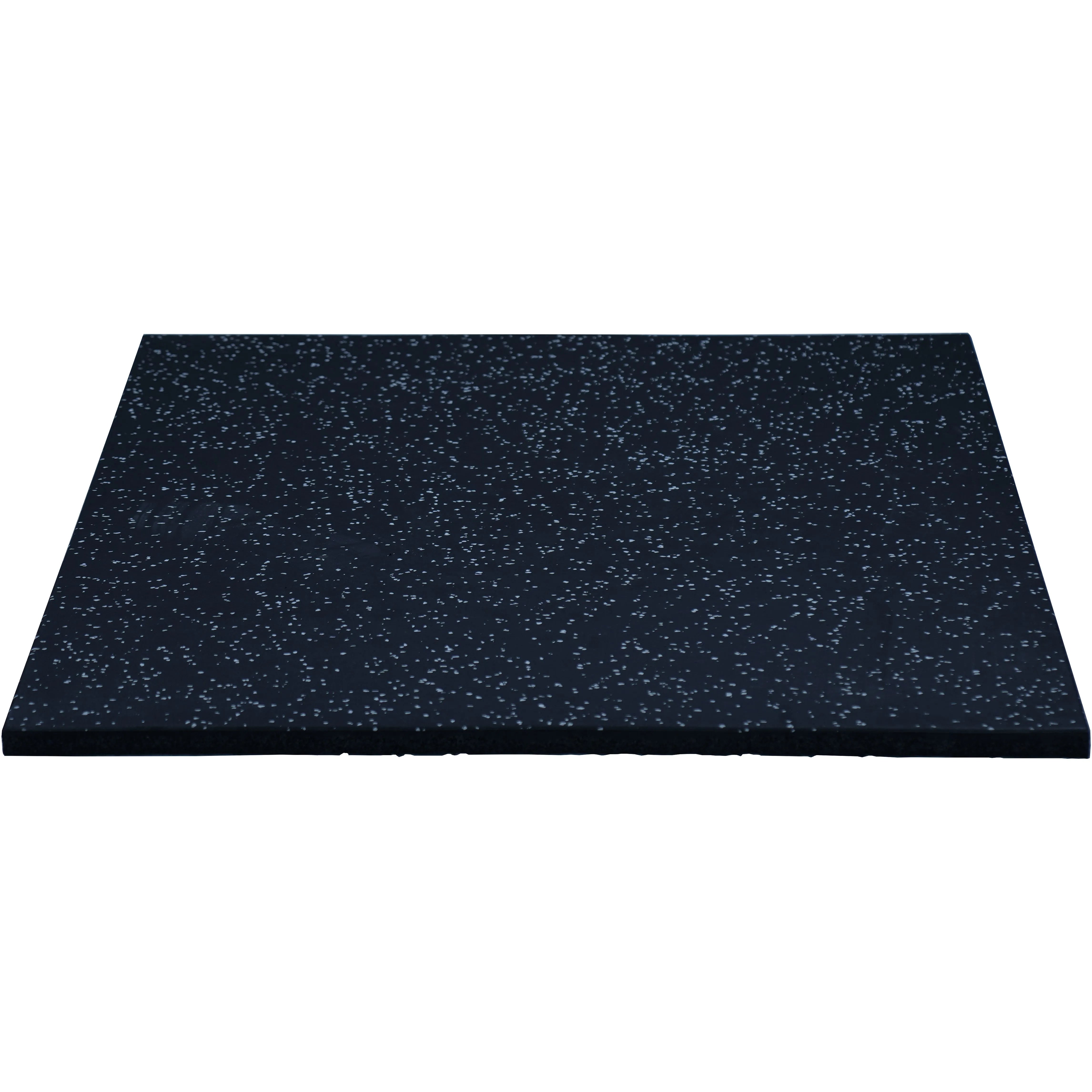 ErgoFloor Quad C4 Black Tiles with Speckled White | 6.5% EPDM (Heavy Duty Gym Tile - 100 x 100 CM)