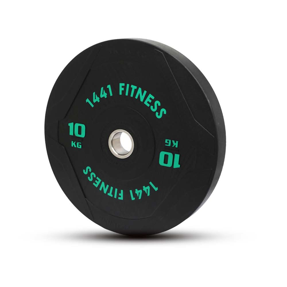 1441 Fitness PU Black Rubber Bumper Plates - 5 to 25 KG | Per Piece 