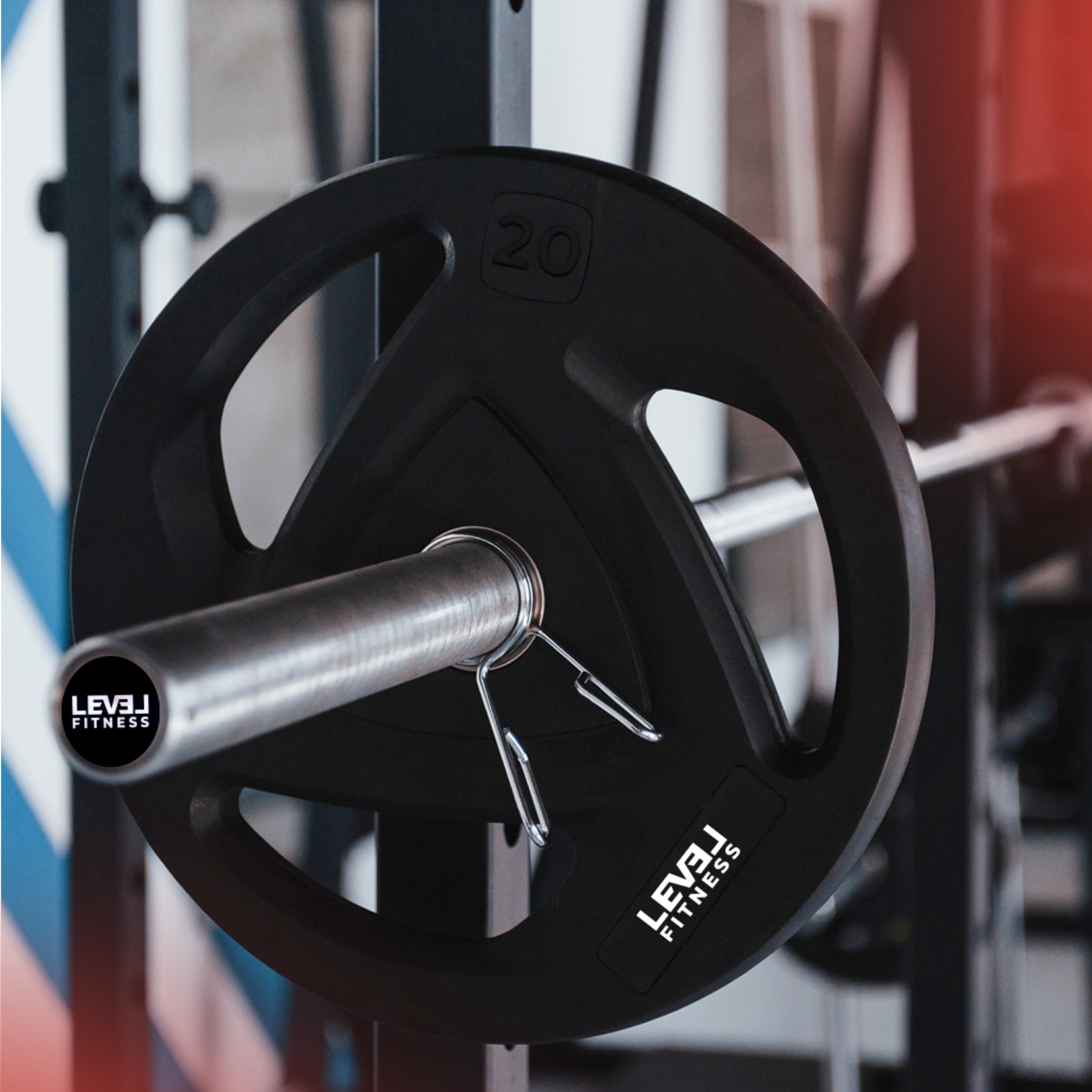 Combo 60KG - 160KG Sets | Level Fitness Tri Grip Olympic Plates with Olympic Barbell
