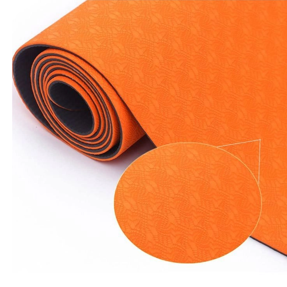 Liveup, Tpe Yoga Mat 173*61*0.4Cm, Ls3237, Orange+Grey