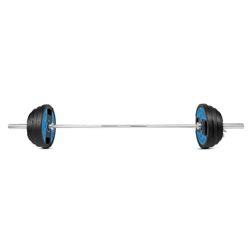 Combo 1441 Fitness 7 Ft Olympic Barbell With Dual Grip Olympic Plates Set | 120 Kg - Athletix.ae