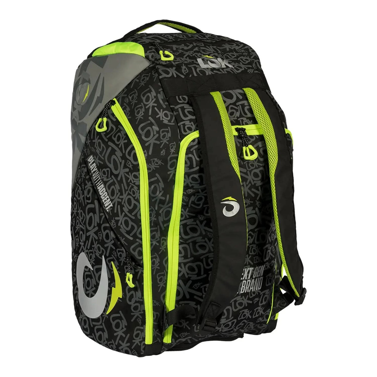 LÕK Maxx Gen 2 Racket Bag 70L – Padel Bag with Thermal Compartments Green