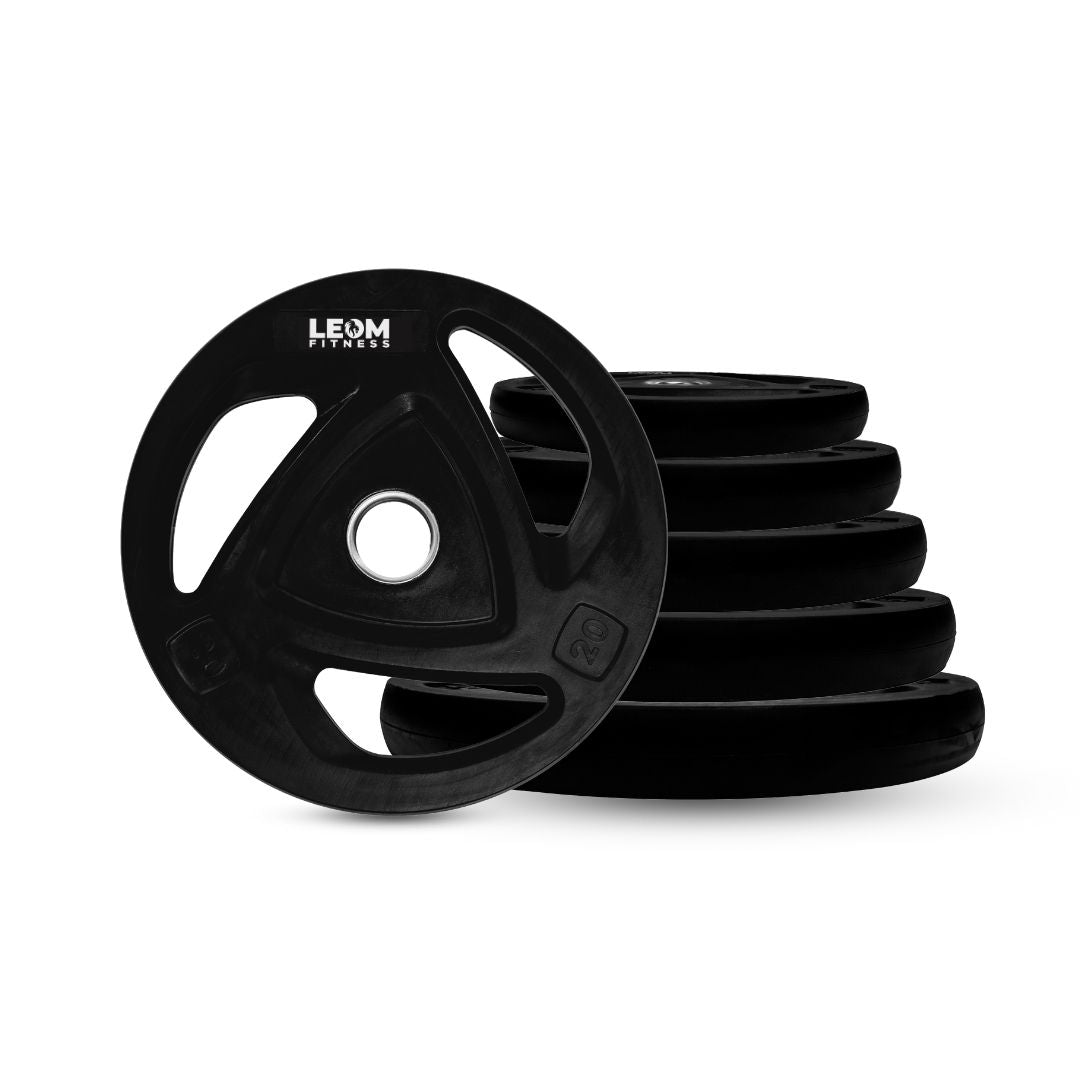 Leom Fitness Tri-Grip Olympic Rubber Plates